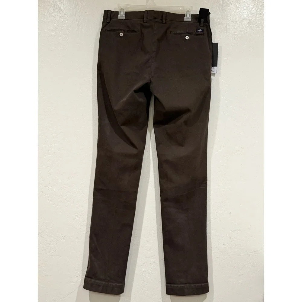 Mason's Torino Slim Fit Chino Pants Mens 50 Dark Brown Cotton Blend Trousers